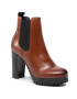 Tommy Jeans Polokozačky Pin Logo Heeled Chelsea Boot EN0EN00686 Hnědá - Pepit.cz