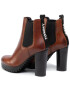 Tommy Jeans Polokozačky Pin Logo Heeled Chelsea Boot EN0EN00686 Hnědá - Pepit.cz