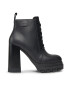 Tommy Jeans Polokozačky Tjw High Heel Lace Up Boot EN0EN02408 Černá - Pepit.cz