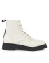 Tommy Jeans Polokozačky Tjw Lace Up Flat Boot EN0EN02310 Bílá - Pepit.cz