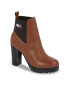 Tommy Jeans Polokozačky Tjw New Ess High Heel Boot EN0EN02439 Hnědá - Pepit.cz