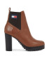 Tommy Jeans Polokozačky Tjw New Ess High Heel Boot EN0EN02439 Hnědá - Pepit.cz