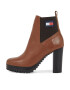 Tommy Jeans Polokozačky Tjw New Ess High Heel Boot EN0EN02439 Hnědá - Pepit.cz