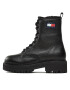 Tommy Jeans Polokozačky Tjw Urban Boot Tumbled Ltr Wl EN0EN02317 Černá - Pepit.cz