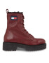 Tommy Jeans Polokozačky Tjw Urban Boot Tumbled Ltr Wl EN0EN02317 Červená - Pepit.cz