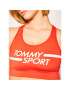 Tommy Sport Podprsenkový top Mid Logo S10S100451 Červená - Pepit.cz