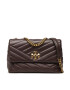 Tory Burch Kabelka Kira Chevron Small Convertible Shoulder Bag 90452 Bordó - Pepit.cz