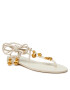 Tory Burch Sandály Capri Flat Lace Up Sandal 80044 Béžová - Pepit.cz