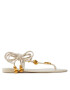 Tory Burch Sandály Capri Flat Lace Up Sandal 80044 Béžová - Pepit.cz