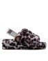 Ugg Bačkory W Fluff Yeah Slide Panthr Print 1120903 Hnědá - Pepit.cz