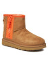 Ugg Boty W Classic Mini Zipper Tape Logo 1144034 Hnědá - Pepit.cz