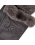 Ugg Dámské rukavice W Classic Leather Logo Glove 19034 Šedá - Pepit.cz