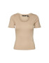 Vero Moda T-Shirt Casja 10286071 Béžová Regular Fit - Pepit.cz