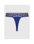 Versace Kalhotky string Greca Border AUD01042 Tmavomodrá - Pepit.cz