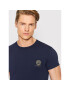 Versace T-Shirt Girocollo AUU01005 Tmavomodrá Regular Fit - Pepit.cz