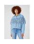 Wrangler Jeansová bunda Western Fringe W5039632W 112332055 Modrá Relaxed Fit - Pepit.cz