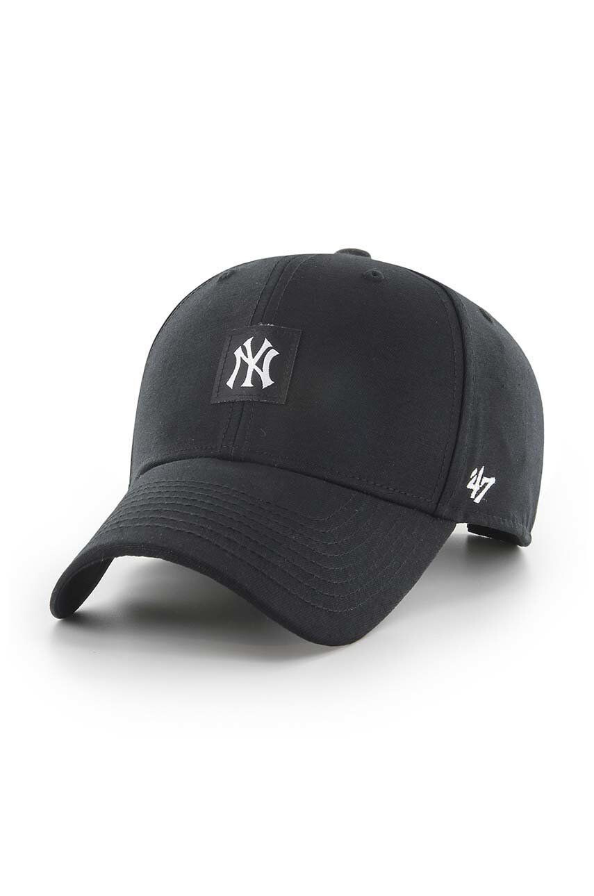 47brand Bavlněná baseballová čepice Mlb New York Yankees černá barva s aplikací - Pepit.cz