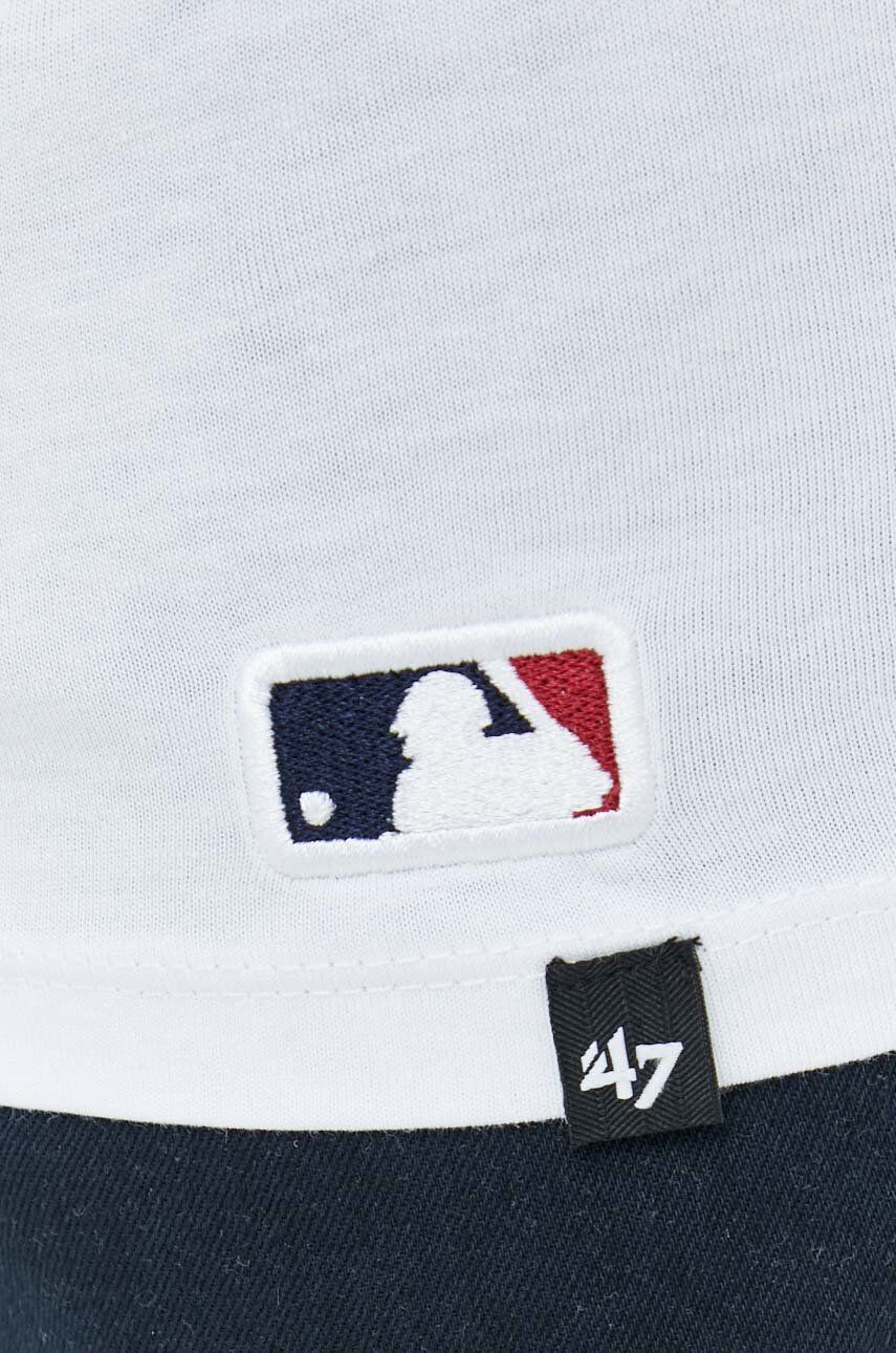 47brand Bavlněné tričko Mlb New York Yankees bílá barva s aplikací - Pepit.cz