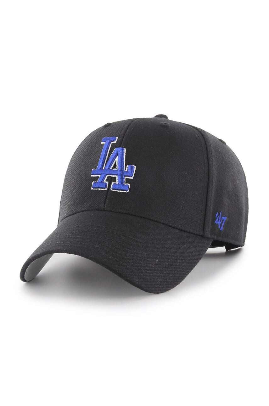 47brand Čepice MLB Los Angeles Dodgers černá barva s aplikací - Pepit.cz