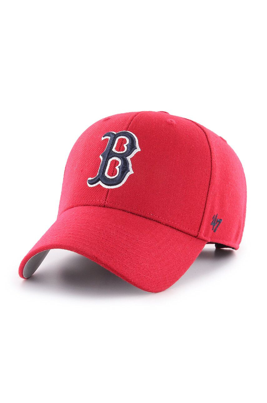 47brand Čepice MLB Boston Red Socks červená barva s aplikací - Pepit.cz