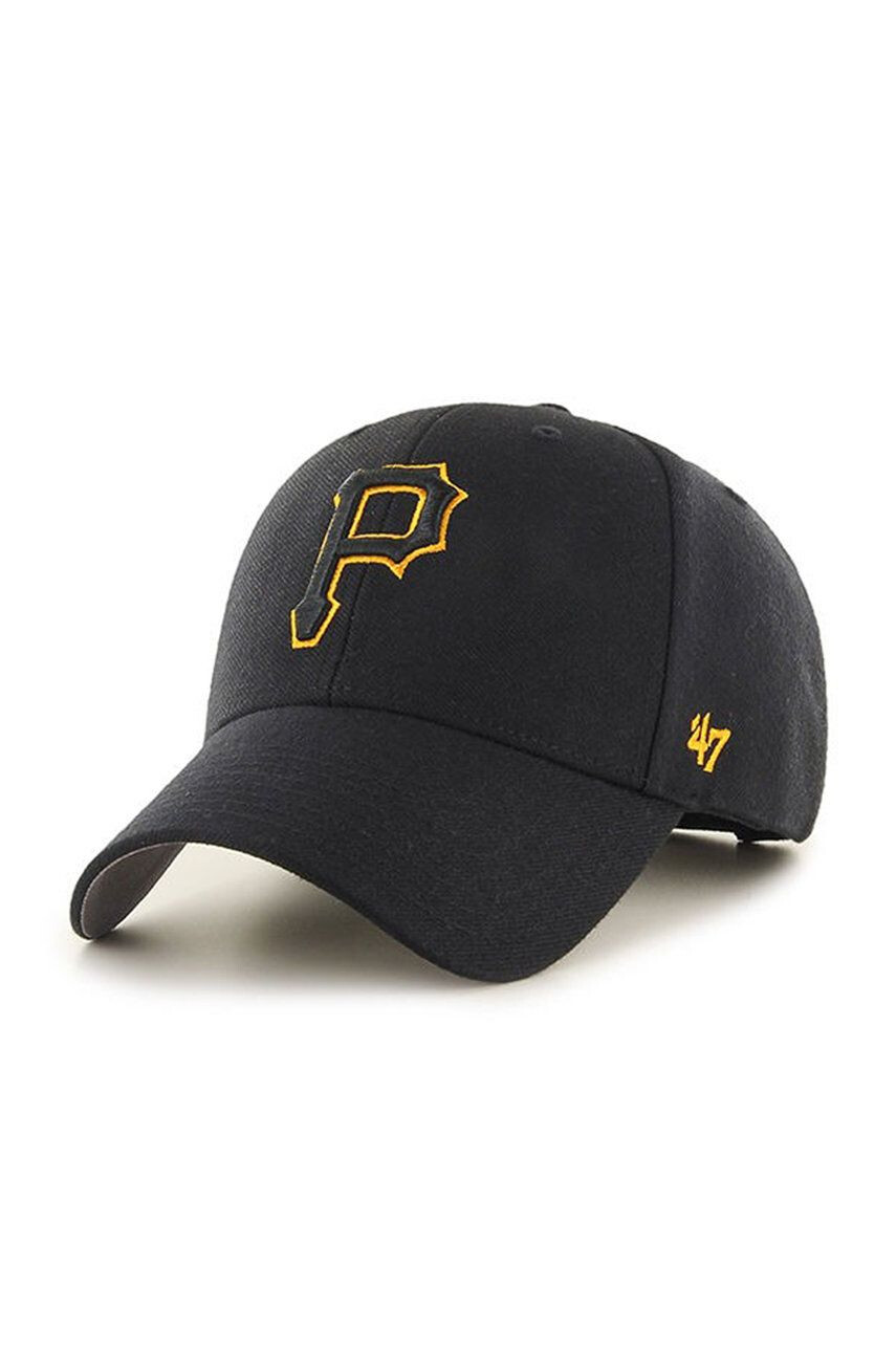 47brand Čepice MLB Pittsburgh Pirates černá barva s aplikací - Pepit.cz