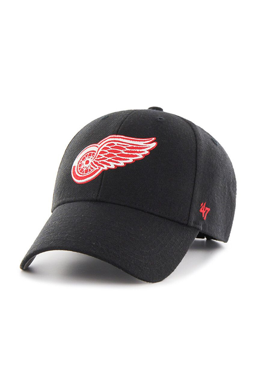 47brand Čepice NHL Detroit Red Wings černá barva s aplikací - Pepit.cz