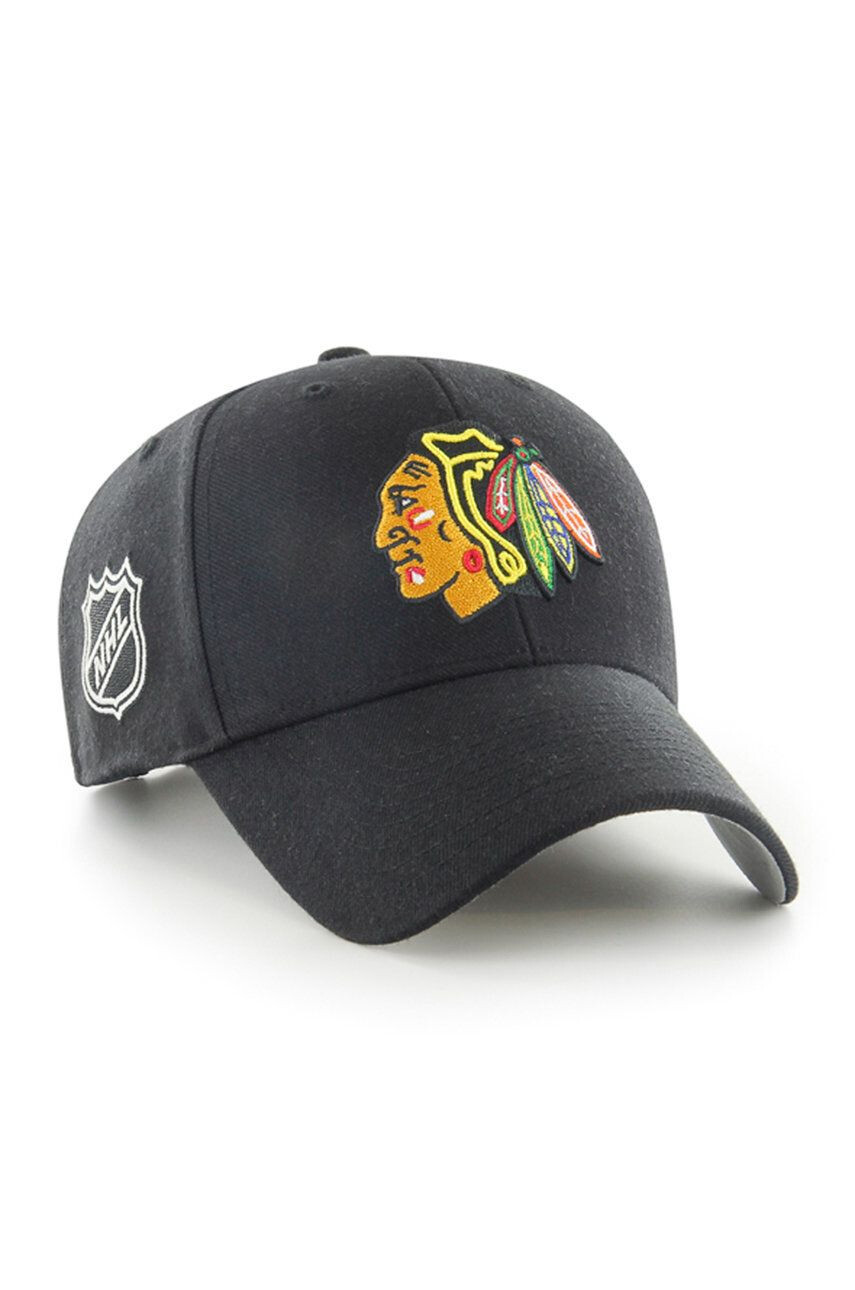 47brand Čepice Chicago Blackhawks černá barva s aplikací - Pepit.cz