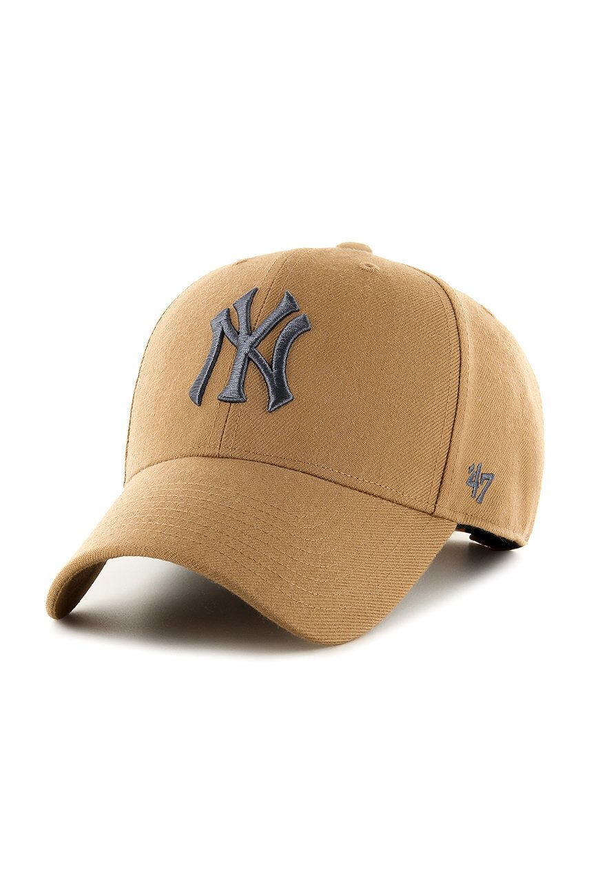 47brand Čepice New York Yankees hnědá barva s aplikací - Pepit.cz