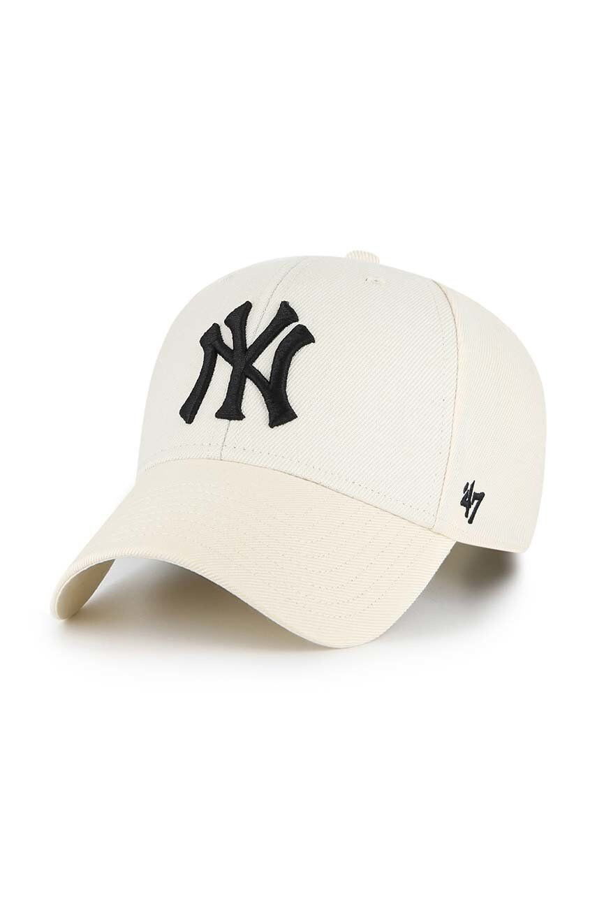 47brand Čepice s vlněnou směsí MLB New York Yankees černá barva s aplikací - Pepit.cz