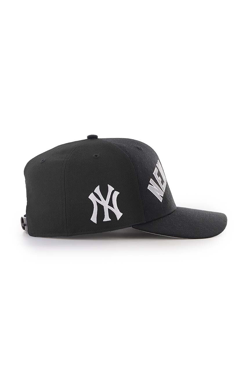 47brand Čepice s vlněnou směsí MLB New York Yankees černá barva s aplikací - Pepit.cz