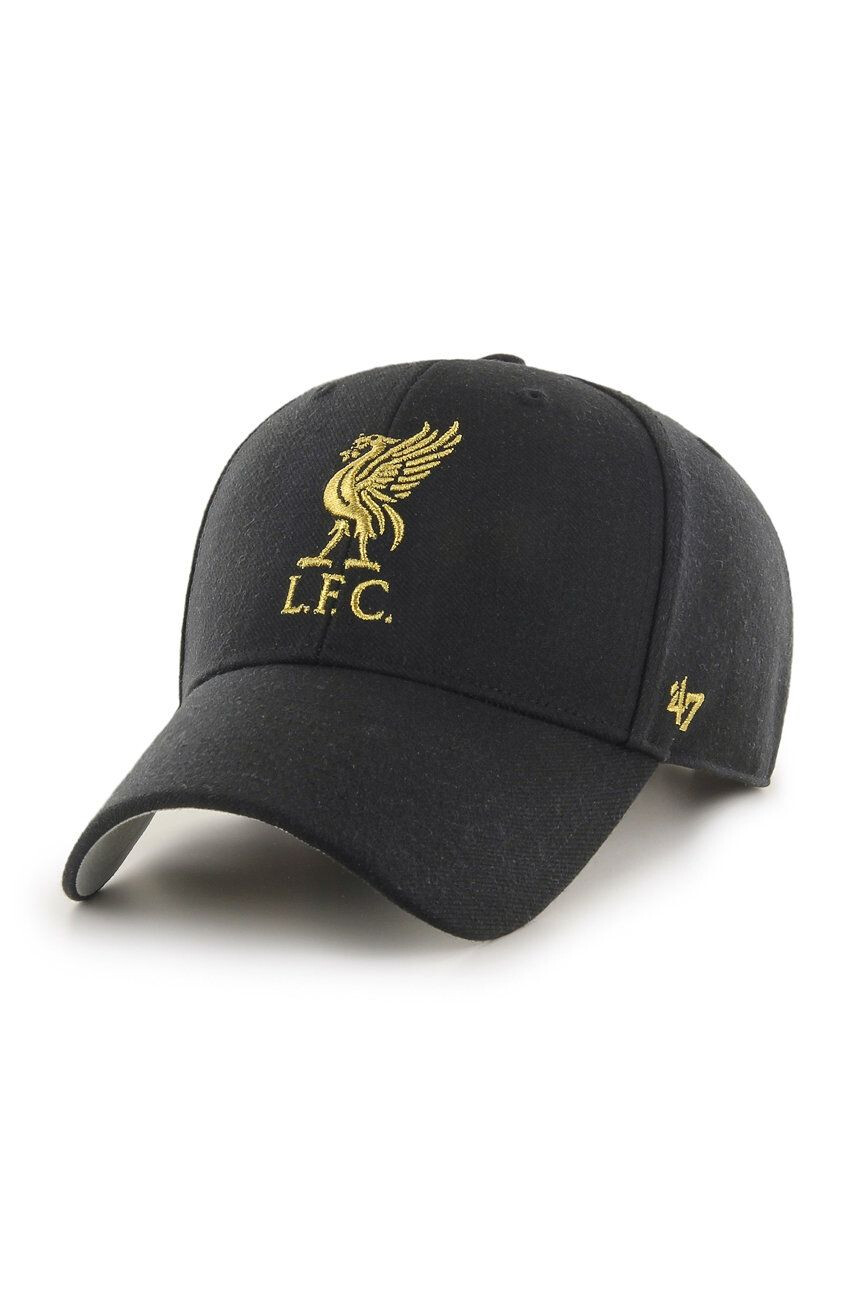 47brand Kšiltovka EPL Liverpool černá barva s aplikací - Pepit.cz