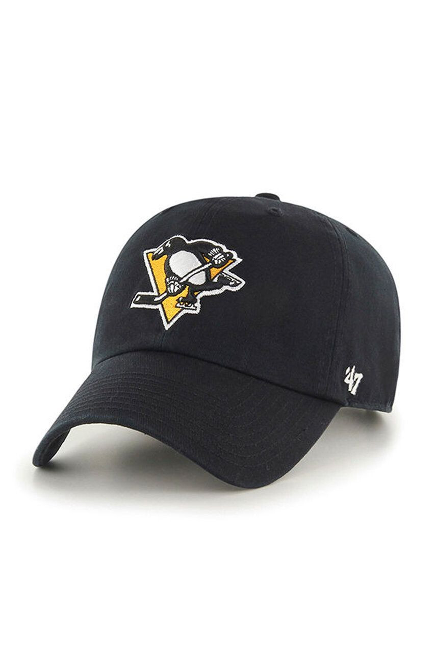 47brand Kšiltovka NHL Pittsburgh Penguins černá barva s aplikací - Pepit.cz