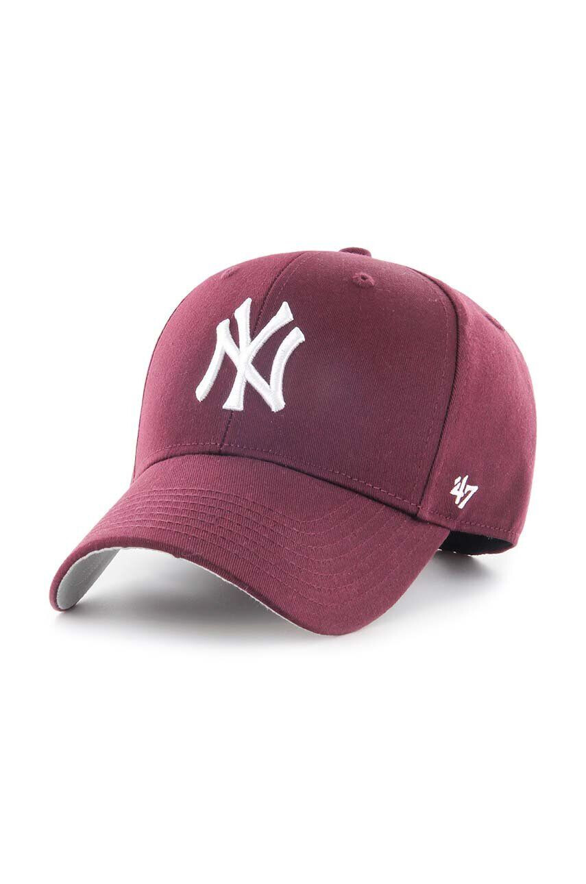 47brand Kšiltovka MLB New York Yankees vínová barva s aplikací - Pepit.cz