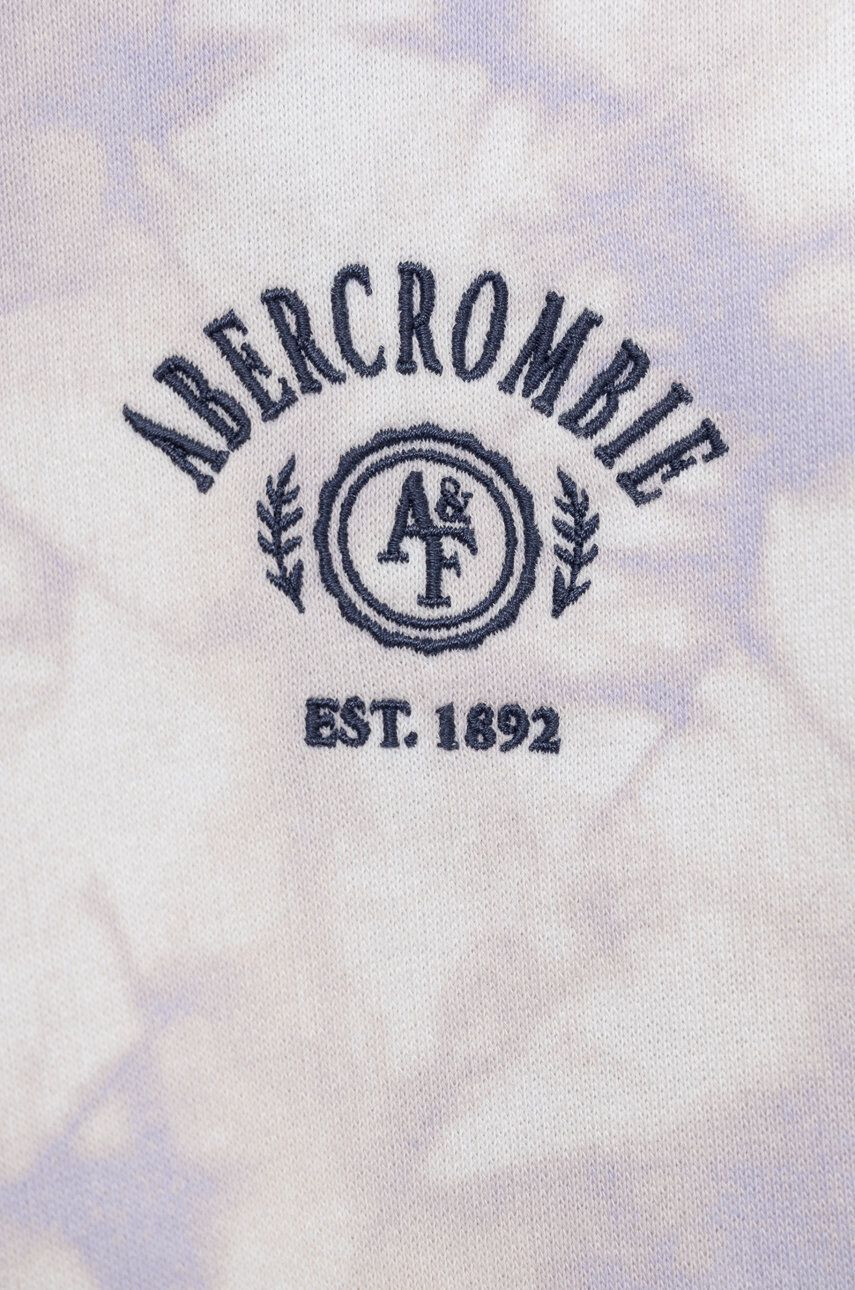 Abercrombie & Fitch Dětská mikina fialová barva s kapucí vzorovaná - Pepit.cz