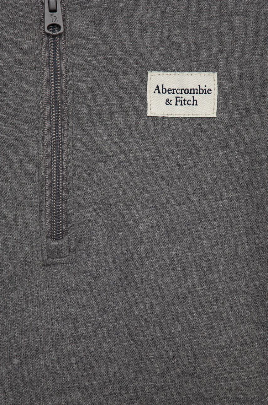 Abercrombie & Fitch Dětská mikina šedá barva hladká - Pepit.cz