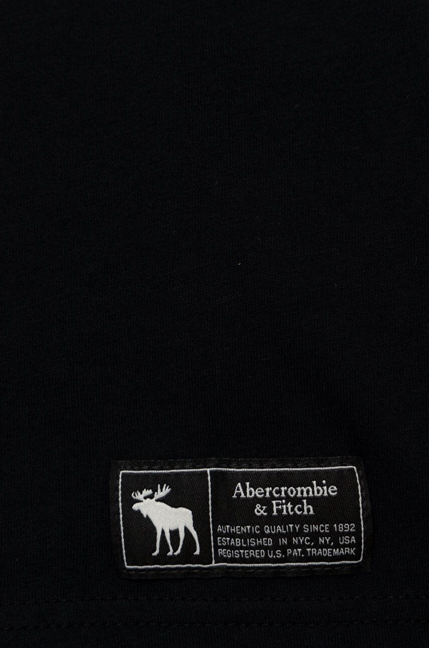 Abercrombie & Fitch Dětské bavlněné tričko černá barva - Pepit.cz