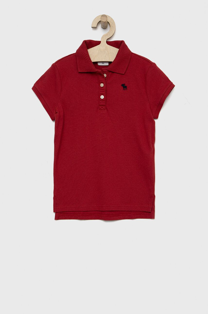 Abercrombie & Fitch Dětské polo tričko červená barva - Pepit.cz