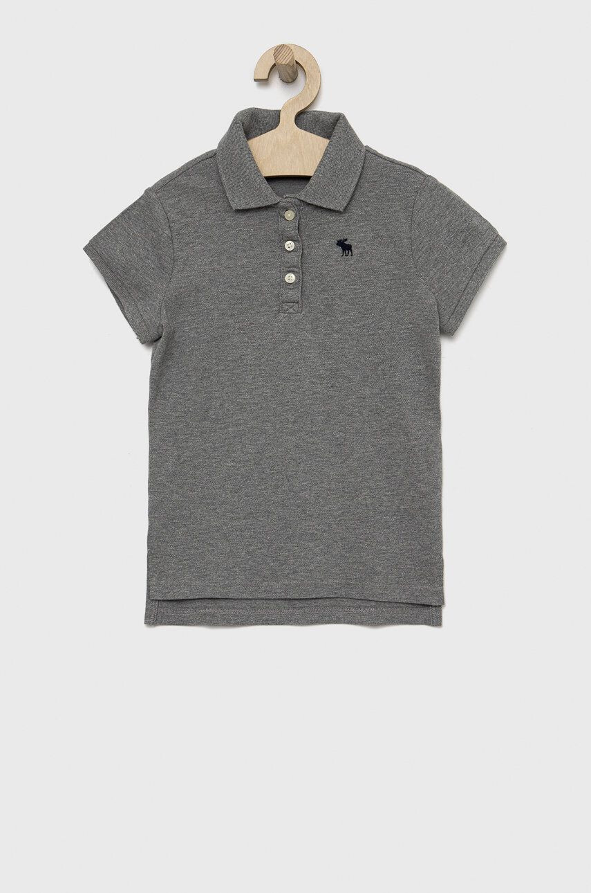 Abercrombie & Fitch Dětské polo tričko šedá barva - Pepit.cz