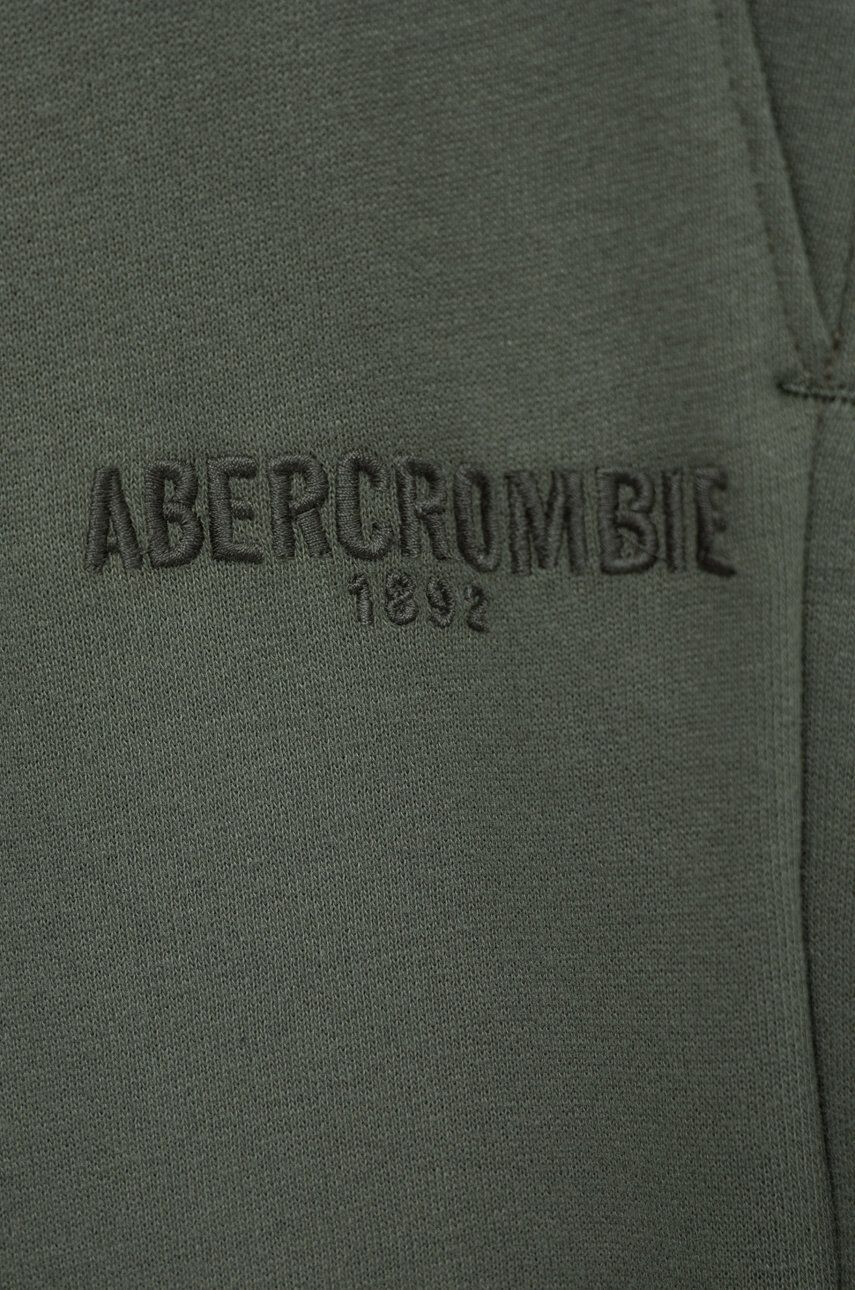 Abercrombie & Fitch Dětské tepláky zelená barva hladké - Pepit.cz