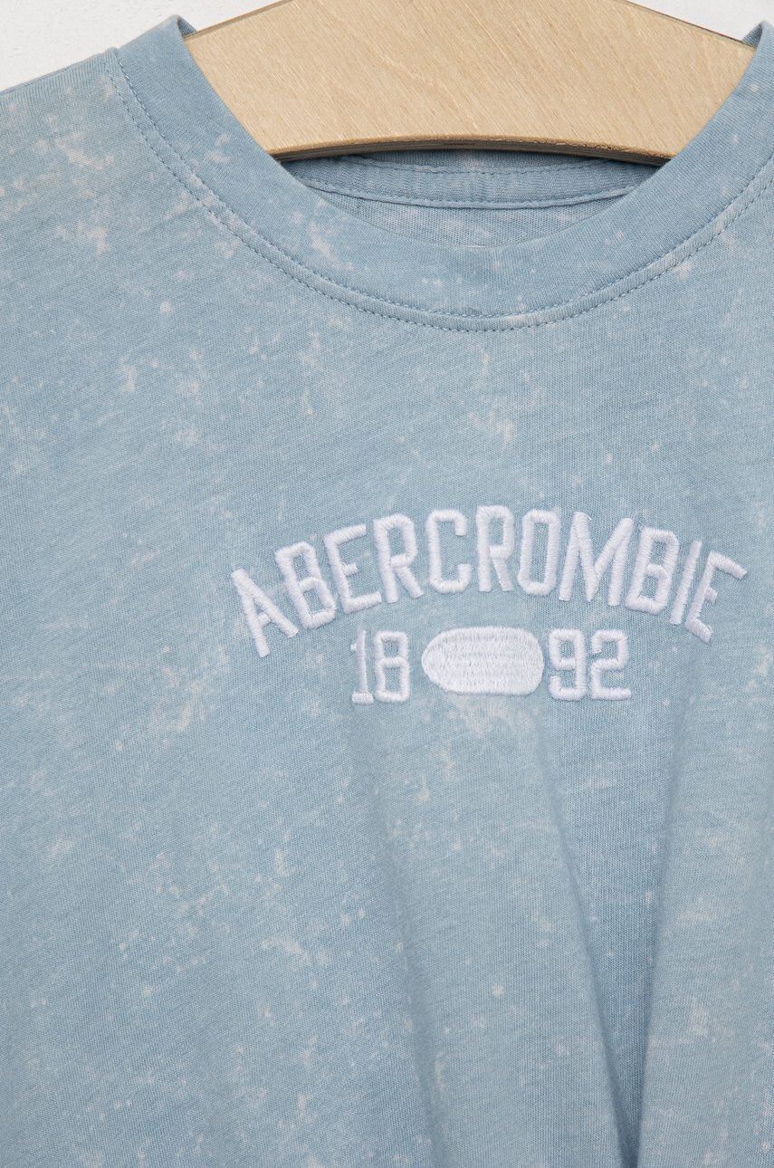 Abercrombie & Fitch Dětské tričko tmavomodrá barva s potiskem - Pepit.cz