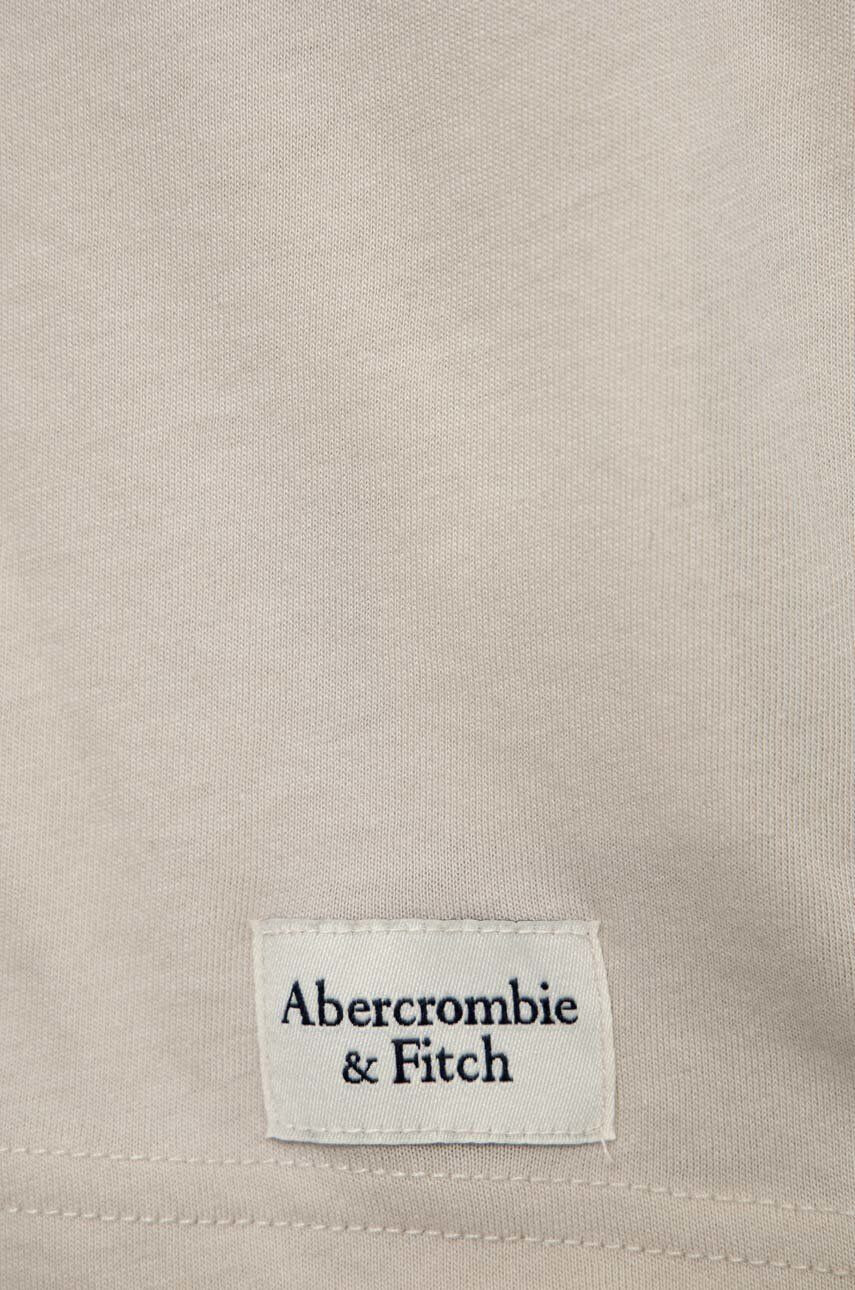 Abercrombie & Fitch Dětské tričko béžová barva s potiskem - Pepit.cz