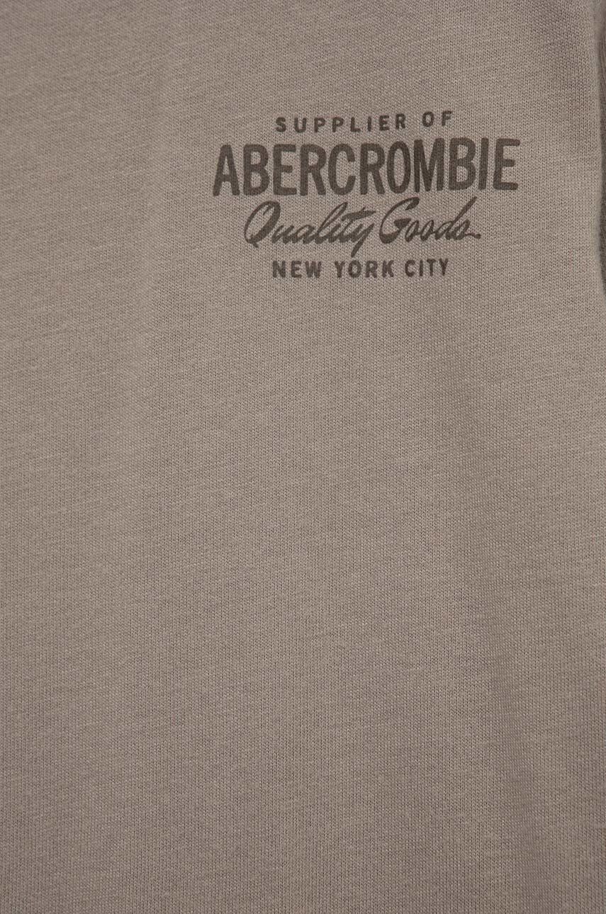 Abercrombie & Fitch Dětské tričko s dlouhým rukávem šedá barva - Pepit.cz