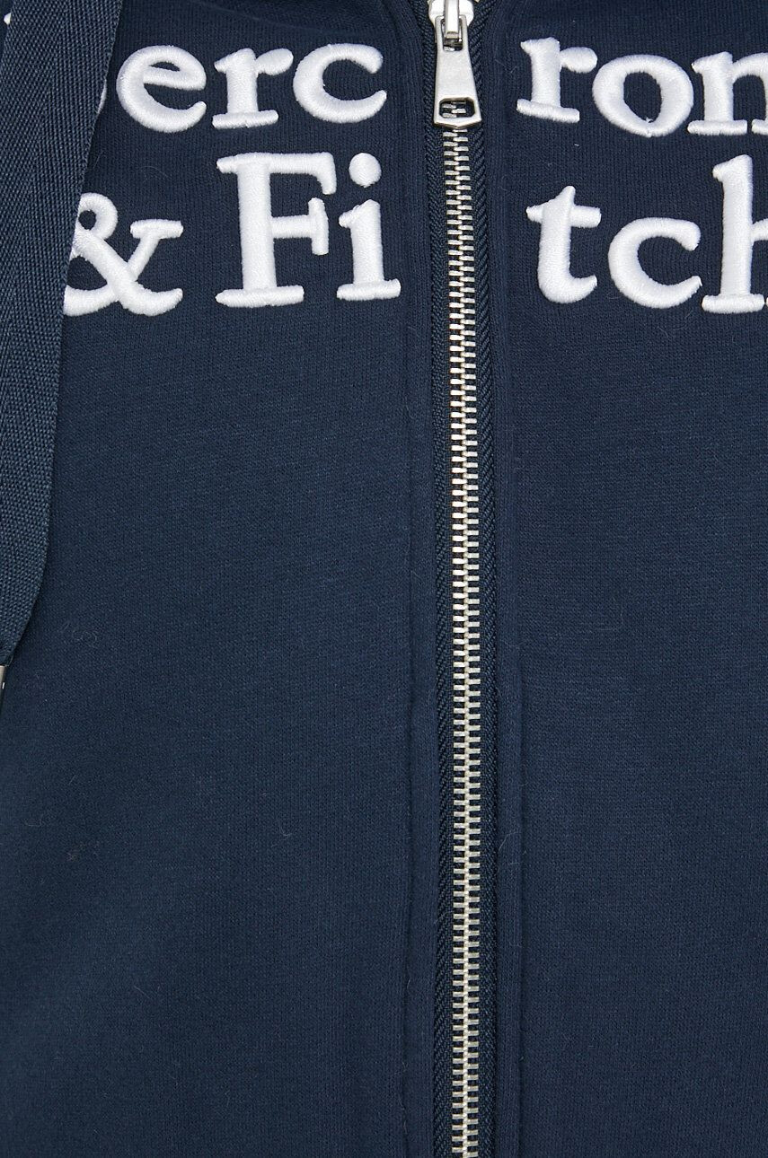 Abercrombie & Fitch Mikina pánská šedá barva s potiskem - Pepit.cz