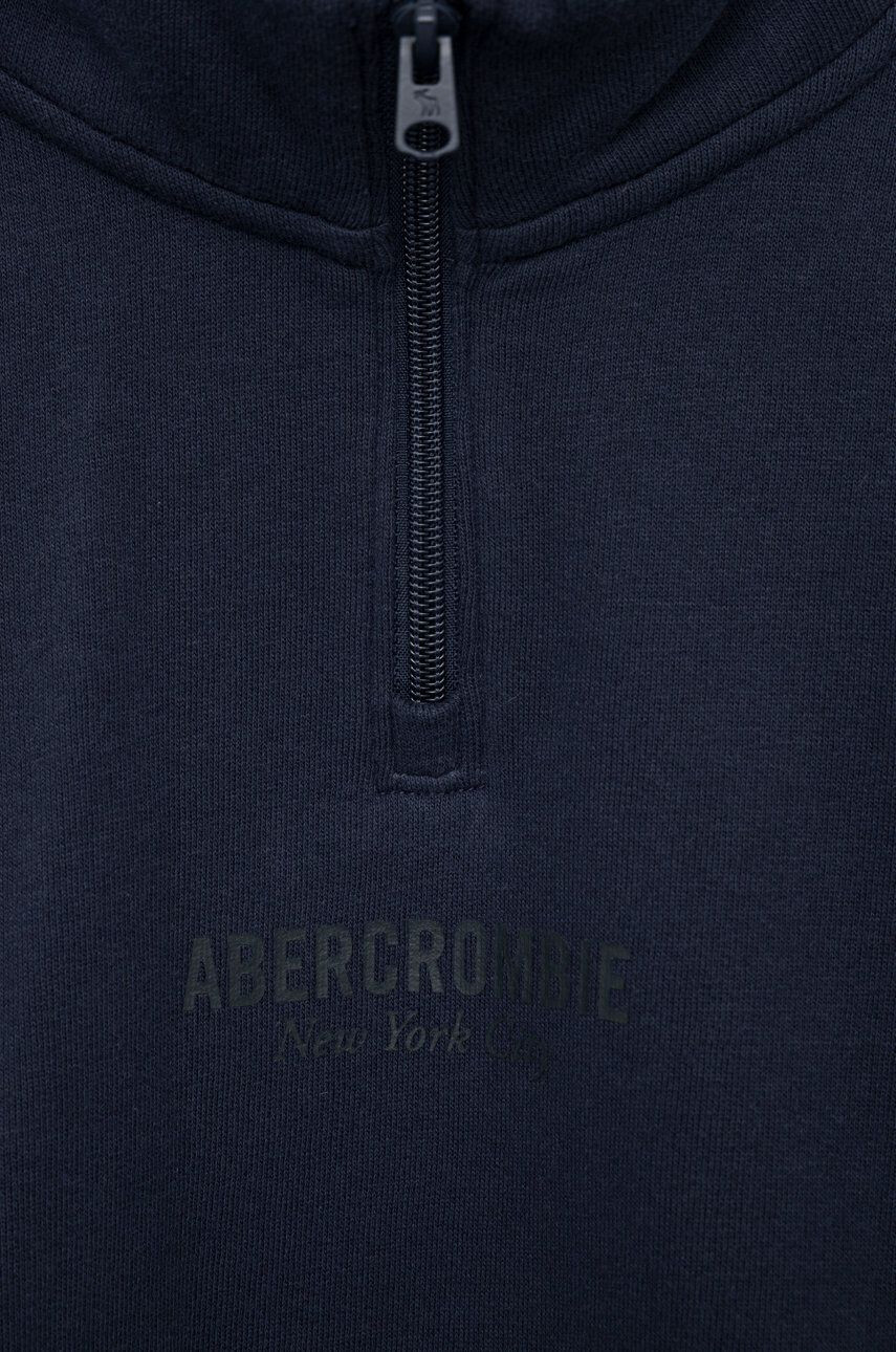 Abercrombie & Fitch Mikina tmavomodrá barva hladká - Pepit.cz