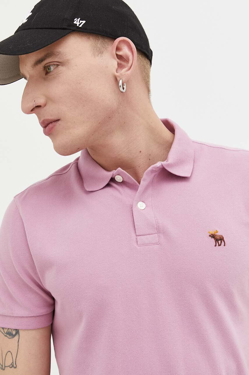 Abercrombie & Fitch Polo tričko růžová barva - Pepit.cz