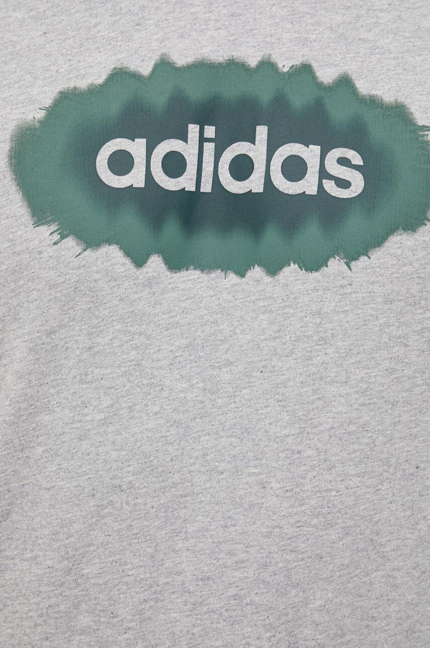 adidas Bavlněné tričko šedá barva - Pepit.cz