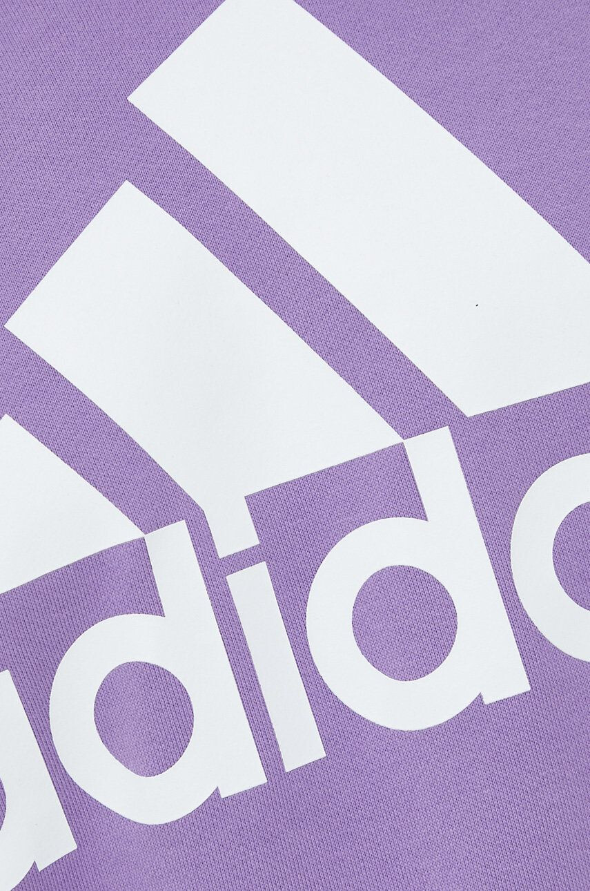 adidas Bavlněná mikina pánská fialová barva s potiskem - Pepit.cz