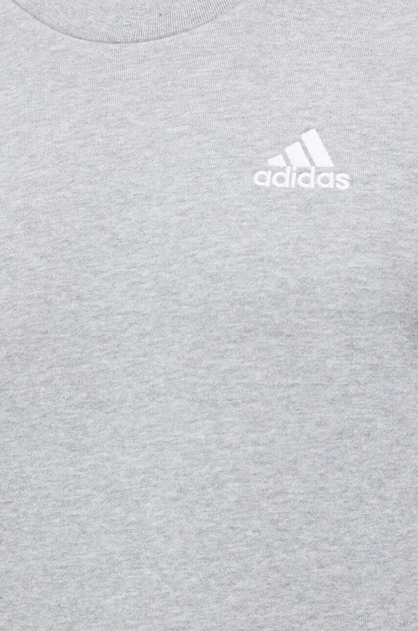 adidas Bavlněná mikina pánská šedá barva melanžová - Pepit.cz