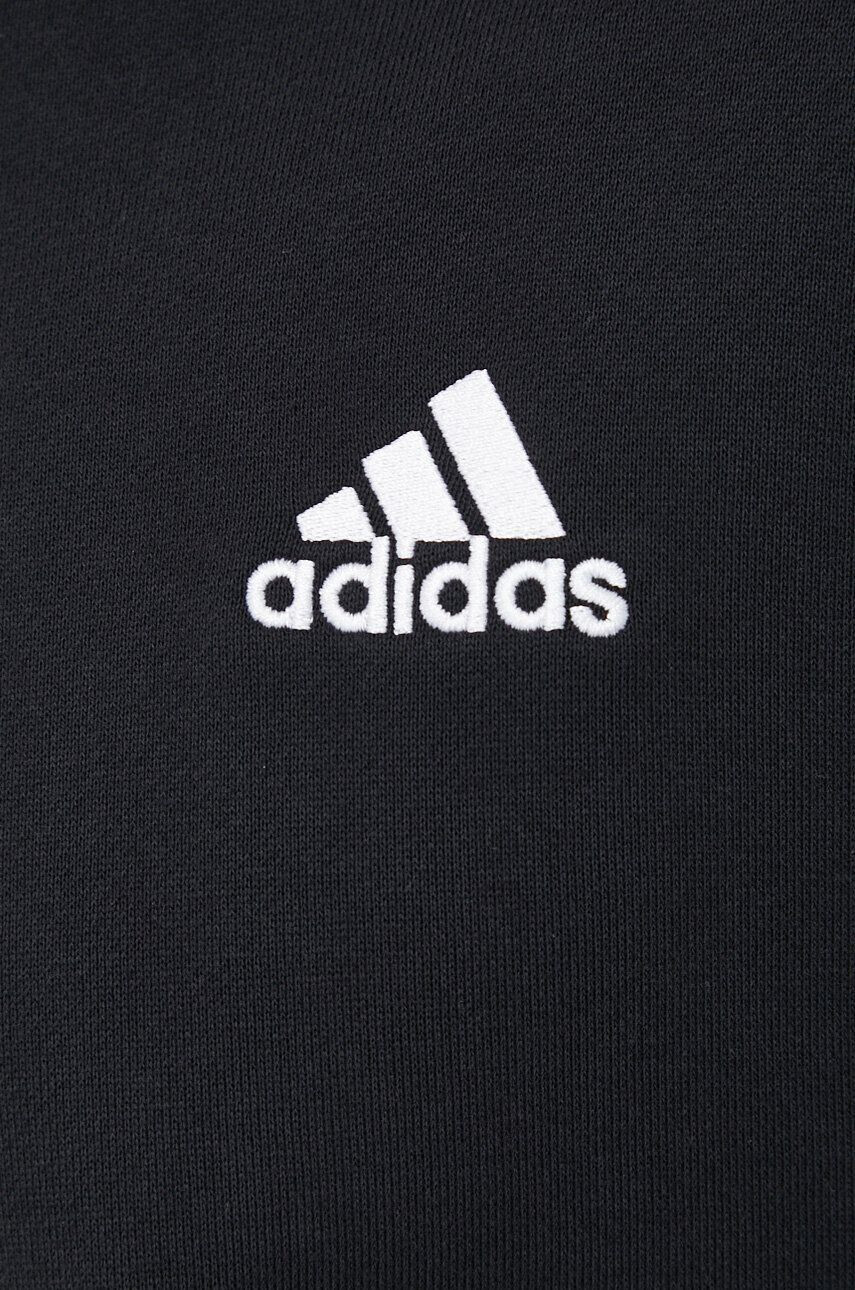 adidas Bavlněná mikina pánská černá barva hladká - Pepit.cz