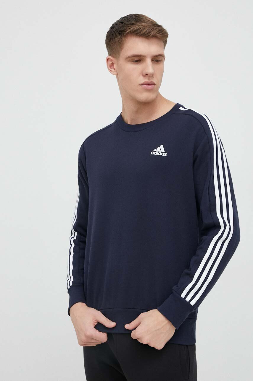 adidas Bavlněná mikina pánská černá barva s aplikací - Pepit.cz